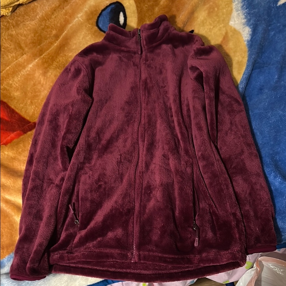 32 Degrees Teen Burgundy Fleece Jacket